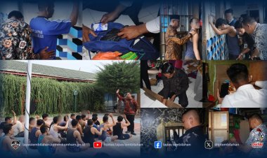 Razia Rutin Blok Hunian, Lapas Tembilahan Perkuat Deteksi Dini Gangguan Kamtib   